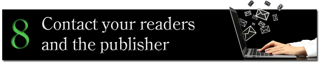 Contact your readers and the publisher